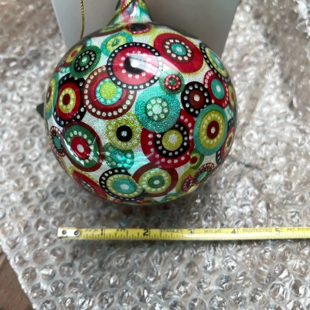 Jim Marvin Collection Winward Beautiful Multicolor Glass Holiday Ornament NWT - Picture 7 of 10
